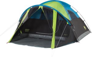 Coleman Carlsbad Dark Room Tent with Screened Porch, 4/6 Person Tent Blocks 90% of Sunlight to Keep Inside Cool, Weatherproof Tent with Easy Setup, Made of PFAS-Free Materials