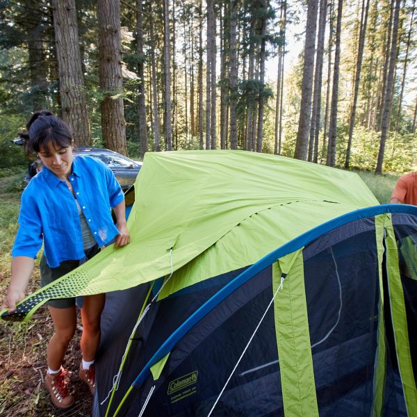 Coleman Carlsbad Dark Room Tent with Screened Porch, 4/6 Person Tent Blocks 90% of Sunlight to Keep Inside Cool, Weatherproof Tent with Easy Setup, Made of PFAS-Free Materials - Image 6