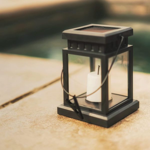 GIGALUMI 8 Pack Solar Hanging Lantern Outdoor, Candle Effect Light with Stakes for Garden, Patio, Lawn, Deck, Umbrella, Tent, Tree, Yard, Driveway-Warm White - Image 9