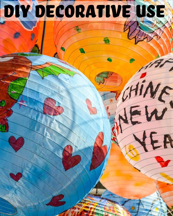 Treela 80 Pcs Paper Lanterns Chinese Japanese Paper Lanterns Classroom Party Decorations Ceiling Hanging Decor for Home Parties Weddings(4'', 6'', 8'', 10'',Multicolor) - Image 6
